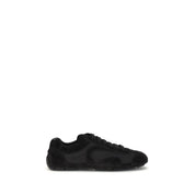 Prada Black Calf Leather Bos Taurus Athletic Sneakers