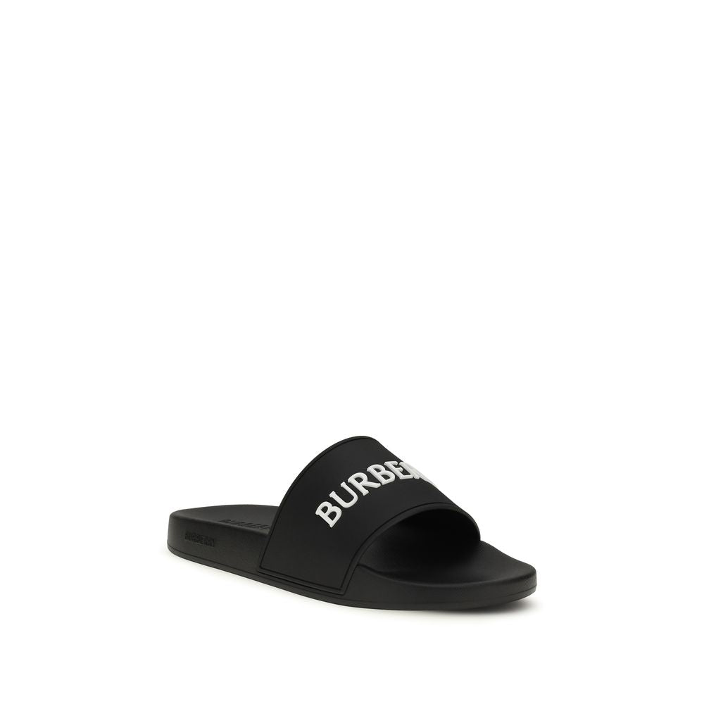 Burberry Black Rubber Slippers