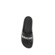 Burberry Black Rubber Slippers