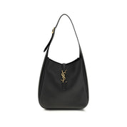 Saint Laurent Black Calf Leather Bos Taurus Shoulder Bag