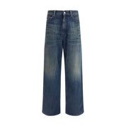 MM6 Blue Cotton Relaxed Fit Jeans