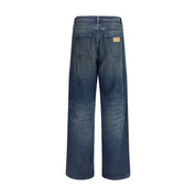 MM6 Blue Cotton Relaxed Fit Jeans