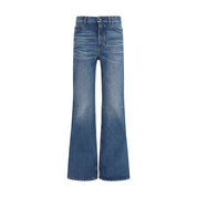 Chloé Blue Cotton Flared Jeans