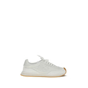 Dolce & Gabbana White Calf Leather Bos Taurus Athletic Sneakers