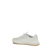 Dolce & Gabbana White Calf Leather Bos Taurus Athletic Sneakers