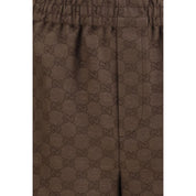 Gucci Brown Linen Bermuda Shorts