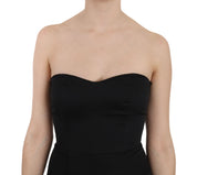 John Richmond Black Sequined Flare Ball Gown Dress