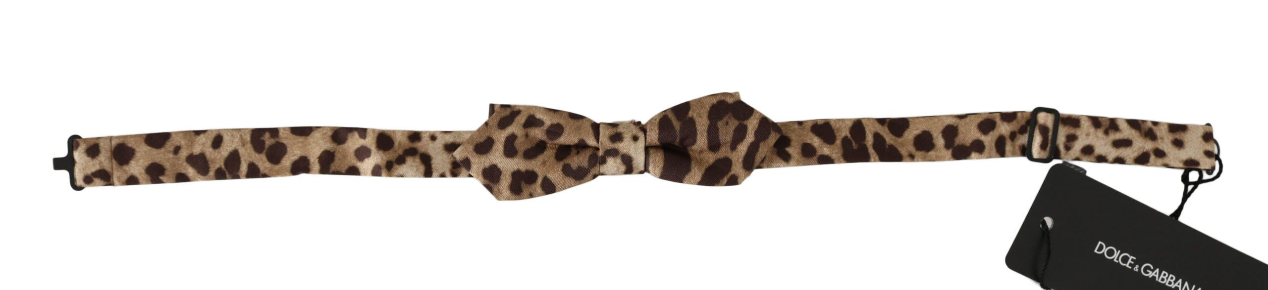 Dolce & Gabbana Exquisite Silk Leopard Print Bow Tie