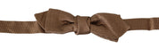 Dolce & Gabbana Men Brown Gold Adjustable Neck Papillon Bow Tie