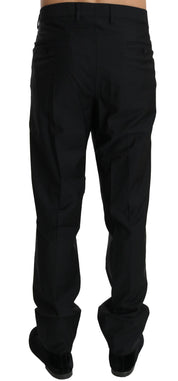 Dolce & Gabbana Elegant Black Virgin Wool Dress Pants