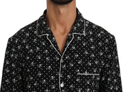 Dolce & Gabbana Elegant Silk Pajama Shirt with Skull Print