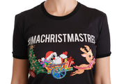 Dolce & Gabbana Black #ImAChristmasTree Crewneck Top T-shirt