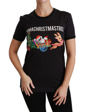 Dolce & Gabbana Black #ImAChristmasTree Crewneck Top T-shirt