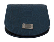 Dolce & Gabbana Sleek Blue Caimano Condom Case Wallet