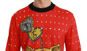 Dolce & Gabbana Red Crystal Pig of the Year Sweater