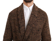 Dolce & Gabbana Elegant Brown Alpaca Blend Belted Cape Jacket