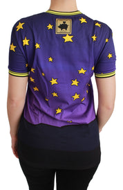 Dolce & Gabbana Purple YEAR OF THE PIG Top Cotton T-shirt