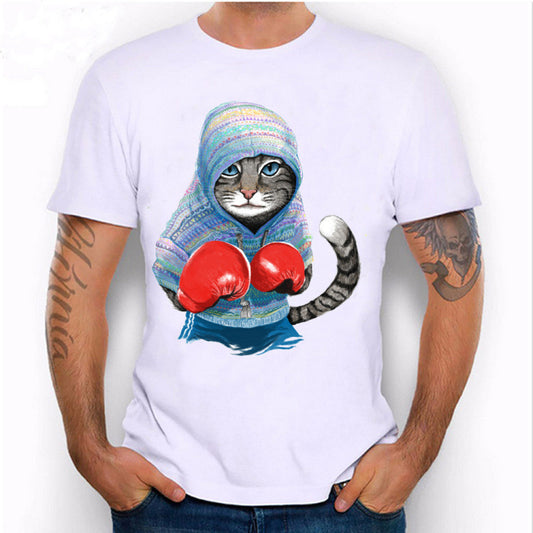 Purr-fect Comfy Boxing Cat T-Shirt.