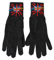 Dolce & Gabbana Gray Virgin Wool Unisex Gloves