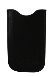 John Galliano Elegant Black Genuine Leather Men's Wallet