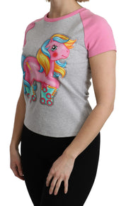 Moschino Gray and pink Cotton T-shirt My Little Pony Top
