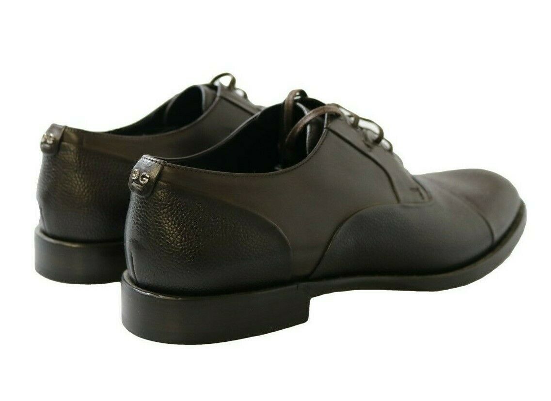 Elegant Brown Leather Formal Lace-ups