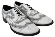 Dolce & Gabbana Elegant White Leather Derby Shoes