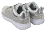 Philipp Plein Gisella Silver Polyester Sneakers Shoes