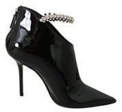 Jimmy Choo Elegant Black Patent Heeled Boots