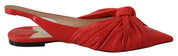 Jimmy Choo Chic Red Pointed Toe Leather Flats