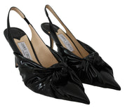 Jimmy Choo Elegant Black Leather Pointed Toe Pumps