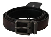 Dolce & Gabbana Elegant Leather Belt in Classic Brown