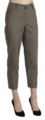 BENCIVENGA Gray High Waist Cropped Dress Trouser Pants