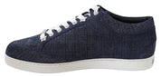 Jimmy Choo Chic Slip-On Blue Denim Suede Sneakers