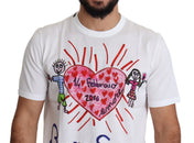 Dolce & Gabbana Romantic Heart Print Crew Neck Tee