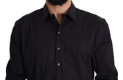 Dolce & Gabbana Elegant Slim Fit Black Dress Shirt