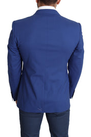 Dolce & Gabbana Exquisite Blue Wool Martini Blazer Jacket