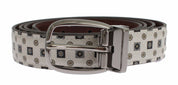 Dolce & Gabbana Elegant Baroque Silk Tie & Leather Belt Set