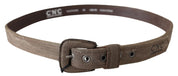 Costume National Elegant Brown Leather Waist Belt