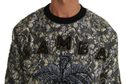 Dolce & Gabbana Samba Jacquard Palm Crewneck Sweater