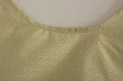 Andrea Incontri Beige Sleeveless Shift Mini Dress