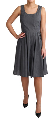 Dolce & Gabbana Black Polka Dotted Cotton A-Line Dress