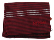 Missoni Elegant Wool Silk Blend Striped Scarf