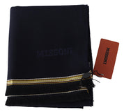 Missoni Elegant Unisex Wool Scarf with Embroidered Logo