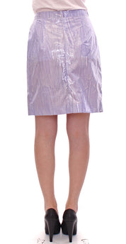 Licia Florio Purple Viscose Above-Knee Wrap Skirt