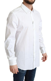 Dolce & Gabbana Elegant White Cotton Stretch Dress Shirt