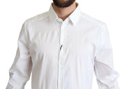 Dolce & Gabbana Elegant White Cotton Stretch Dress Shirt