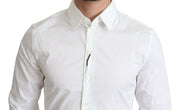 Dolce & Gabbana Elegant White Cotton Stretch Dress Shirt