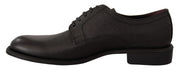 Dolce & Gabbana Black Leather Lace Up Mens Formal Derby Shoes