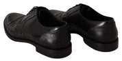 Dolce & Gabbana Elegant Black Derby Oxford Wingtips